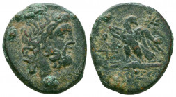 Bythinia, Dias AE. 120-63 BC. Zeus head right, eagle left.

Condition: Very Fine

Weight: 6.9 gr
Diameter: 22 mm