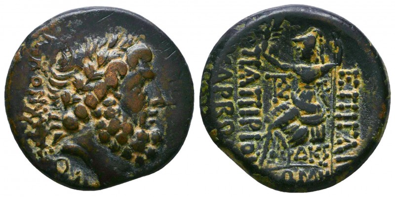 BITHYNIA. Nicomedia. Ae. C. Papirius Carbo (Proconsul, 62-59 BC).
Obv: NIKOMHΔΕ...
