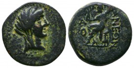CILICIA, Adana. 164-27 BC. Æ. Veiled head of Demeter right / Zeus Nikephoros seated left; O and monogram to left.

Condition: Very Fine

Weight: 7...