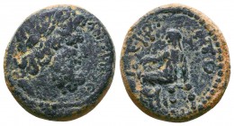 SYRIA, Seleucis and Pieria. Antioch. Civic issue. Æ Tetrachalkon . Dated year 19 of the Caesarean Era (48/7 BC). Laureate head of Zeus right / Zeus Ni...