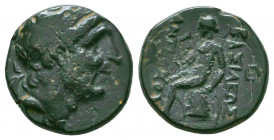 SELEUKID KINGS OF SYRIA. Antiochos I Soter, 281-261 BC. AE , Antiochia on the Orontes. Diademed head of Antiochos I to right. Rev. [A]NTIOXOY - [B]ΑΣΙ...