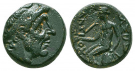 SELEUKID KINGS OF SYRIA. Antiochos I Soter, 281-261 BC. AE , Antiochia on the Orontes. Diademed head of Antiochos I to right. Rev. [A]NTIOXOY - [B]ΑΣΙ...