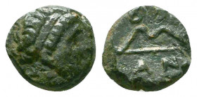 SELEUKID KINGS OF SYRIA. Antiochos I Soter, 281-261 BC. AE 

Condition: Very Fine

Weight: 0.9 gr
Diameter: 9 mm