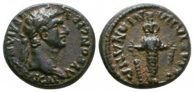 Ionia, Ephesos, Domitian AE. 81-96 AD.
Reference: Medaillen, Auction 15, Lot 576
Condition: Very Fine

Weight: 5.6 gr
Diameter: 18 mm