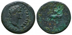 Trajan. A.D. 98-117. AE.??
Reference:
Condition: Very Fine

Weight: 5.3 gr
Diameter: 19 mm