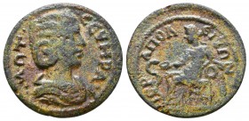 Phrygia. Hierapolis . Otacilia Severa AD 244-249.
Bronze Æ

Condition: Very Fine

Weight: 5.0 gr
Diameter: 22 mm