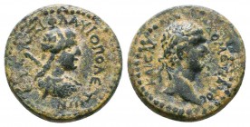 CILICIA. Flaviopolis. Domitian (81-96). Ae 1/4 Assarion. Dated CY 17 (89/90). Obv: ΔΟΜЄΤΙΑΝΟC ΚΑΙCΑΡ. Laureate head of Domitian right. Rev: ΦΛΑYΙΟΠΟΛЄ...