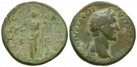 Hadrian - Sestertius (135, Rome) - La Paix
Reference:RIC.769
Condition: Very Fine

Weight: 21.8 gr
Diameter: 32 mm