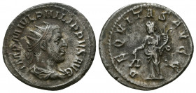 Roman Imperial Coins, Philippus I . AR Antoninian . 244-249 AD.
Reference:
Condition: Very Fine

Weight: 4.1 gr
Diameter: 23 mm
