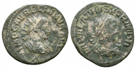 Aurelian (270-275) and Vabalathus (271), Antoninianus, Antioch, AD 271-272.
Reference:
Condition: Very Fine

Weight: 3.5 gr
Diameter: 21 mm