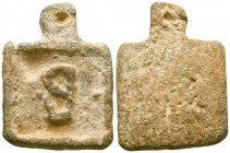 A hellenistic lead weight
Obverse: A large B in the centre, decorative dots linear border.

Reverse: Plain.

Condition: Very Fine

Weight: 55.7 gr
Dia...