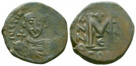 JUSTINIAN II. 685-695 AD. Æ Follis.
Reference:
Condition: Very Fine

Weight: 11.1 gr
Diameter: 26 mm