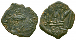 Byzantine Coinage, Tiberius III AE follis. 698-705 AD.
Reference:
Condition: Very Fine

Weight: 4.6 gr
Diameter: 22 mm