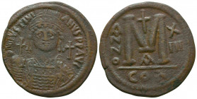 BYZANTINE EMPIRE. Justinian I, 527-565 AD. AE Follis of Constantinople.
Reference:
Condition: Very Fine

Weight: 20.4 gr
Diameter: 38 mm