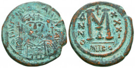 BYZANTINE EMPIRE. Justinian I, 527-565 AD. AE Follis of Nicomedia.
Reference:
Condition: Very Fine

Weight: 17.5 gr
Diameter: 32 mm