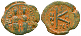 The Byzantine Empire The mint is Thessalonica unless otherwise stated
Justin II, 15 November 565 – 5 October 578.
Reference:MIBE 70d
Condition: Very F...