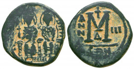 BYZANTINE EMPIRE. Justinian I, 527-565 AD. AE Follis. Constantinople.
Reference:
Condition: Very Fine

Weight: 15.9 gr
Diameter: 27 mm