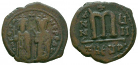 Phocas (602-610), AE follis, an 7, 608-609, Antioche.
Reference:Sear 671
Condition: Very Fine

Weight: 9.3 gr
Diameter: 26 mm