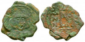 Tiberius III (Apsimar). 698-705. Æ Follis. Uncertain Sicilian (Catania?) mint
Reference:
Condition: Very Fine

Weight: 3.8 gr
Diameter: 22 mm
