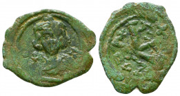 JUSTINIAN II. Second Reign, 705-711 AD. Æ Half Follis. Constantinople mint.
Reference:
Condition: Very Fine

Weight: 4.4 gr
Diameter: 24 mm
