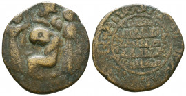 Artuqids of Mardin. Husam al-Din Yuluq Arslan. 580-597/1184-1200. Æ dirhem.
Reference:S&S type 35.2; Album 1829.3
Condition: Very Fine

Weight: 12.8 g...
