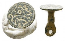 Ancient Roman bronze medical tool,
Reference:
Condition: Very Fine

Weight: 5.3 gr
Diameter: 20 mm