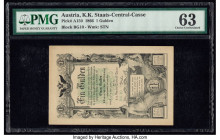 Austria K.K Staats-Central-Cassa 1 Gulden 1.7.1866 Pick A150 PMG Choice Uncirculated 63. 

HID09801242017

© 2020 Heritage Auctions | All Rights Reser...