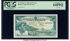 Belgian Congo Banque Centrale du Congo Belge 20 Francs 1.12.1957 Pick 31a PCGS Very Choice New 64PPQ. 

HID09801242017

© 2020 Heritage Auctions | All...