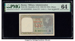 Burma Military Administration 1 Rupee 1940 (ND 1945) Pick 25b Jhun5.9.1B PMG Choice Uncirculated 64. 

HID09801242017

© 2020 Heritage Auctions | All ...