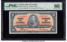 Canada Bank of Canada $2 2.1.1937 Pick 59c BC-22c PMG Gem Uncirculated 66 EPQ. 

HID09801242017

© 2020 Heritage Auctions | All Rights Reserved