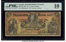 Canada Toronto, ON- Standard Bank of Canada $5 1.5.1891 Pick S1441d Ch.# 695-14-08 PMG Very Good 10. 

HID09801242017

© 2020 Heritage Auctions | All ...