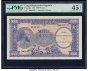 Congo Democratic Republic Conseil Monetaire de la Republique du Congo 1000 Francs 15.2.1962 Pick 2a PMG Choice Extremely Fine 45 EPQ. 

HID09801242017...