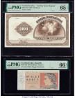 Czechoslovakia Republika Ceskoslovenska 1000; 20 Korun 1988; 1949 Pick 13s2; 70a Two Examples Archive Series Reprint/ Issued PMG Gem Uncirculated 65 E...