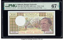 Djibouti Banque Nationale de Djibouti 5000 Francs ND (1979) Pick 38d PMG Superb Gem Unc 67 EPQ. 

HID09801242017

© 2020 Heritage Auctions | All Right...