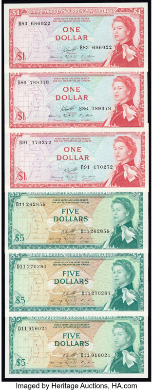 East Caribbean States Group Lot of 6 Examples Crisp Uncirculated. 

HID098012420...