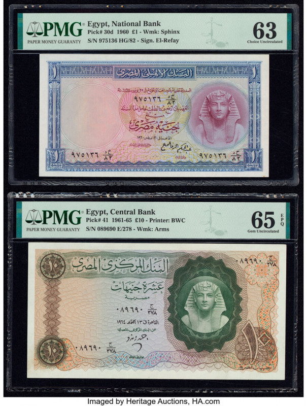Egypt, Israel & United Arab Emirates Group Lot of 5 Examples PMG Choice Uncircul...