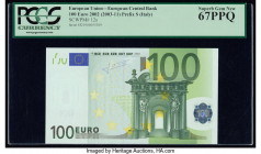 European Union Central Bank, Italy 100 Euro 2002 Pick 12s PCGS Superb Gem New 67PPQ. 

HID09801242017

© 2020 Heritage Auctions | All Rights Reserved