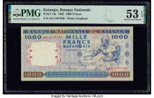 Katanga Banque Nationale du Katanga 1000 Francs 26.2.1962 Pick 14a PMG About Uncirculated 53 EPQ. 

HID09801242017

© 2020 Heritage Auctions | All Rig...