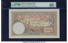 Morocco Banque d'Etat du Maroc 500 Francs 10.11.1948 Pick 15b PMG Gem Uncirculated 65 EPQ. 

HID09801242017

© 2020 Heritage Auctions | All Rights Res...