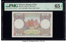Morocco Banque d'Etat du Maroc 100 Francs 22.12.52 Pick 45 PMG Gem Uncirculated 65 EPQ. 

HID09801242017

© 2020 Heritage Auctions | All Rights Reserv...