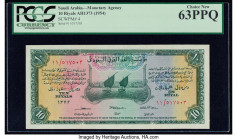 Saudi Arabia Saudi Arabian Monetary Agency 10 Riyals ND (1954) / AH1373 Pick 4 PCGS Choice New 63PPQ. 

HID09801242017

© 2020 Heritage Auctions | All...