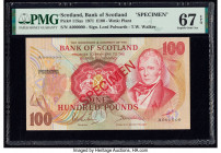Scotland Bank of Scotland 100 Pounds 6.12.1971 Pick 115as Specimen PMG Superb Gem Unc 67 EPQ. Red Specimen overprints.

HID09801242017

© 2020 Heritag...