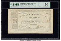 South Africa Government Noot 1 Pound 1901 Pick 60c PMG Extremely Fine 40. Internal slits. 

HID09801242017

© 2020 Heritage Auctions | All Rights Rese...