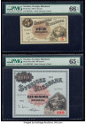 Sweden Sveriges Riksbank 5; 100 Kronor 1938; 1962 Pick 33u; 48d Two Examples PMG Gem Uncirculated 66 EPQ; Gem Uncirculated 65 EPQ. 

HID09801242017

©...