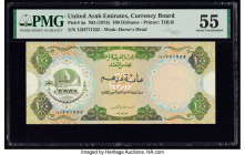 United Arab Emirates Currency Board 100 Dirhams ND (1973) Pick 5a PMG About Uncirculated 55. An annotation has been noted on this example.

HID0980124...