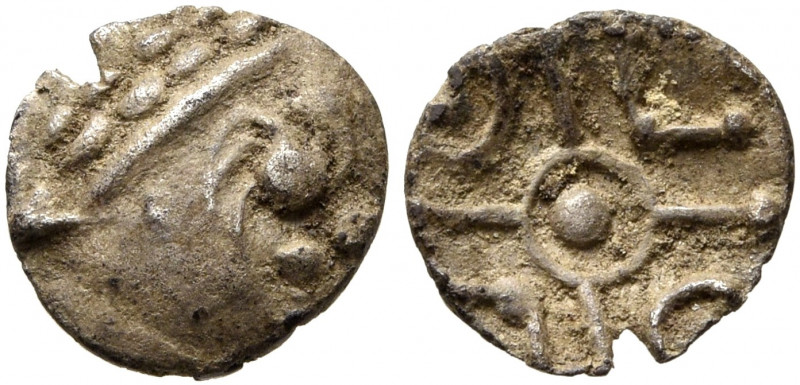 NORTHEAST GAUL. Treveri. Circa 130-120 BC. Obol (Silver, 8 mm, 0.25 g), 'Donners...