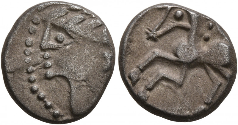 SOUTHERN GAUL. Allobroges. Circa 100-75 BC. Drachm (Silver, 13 mm, 2.36 g, 8 h)....