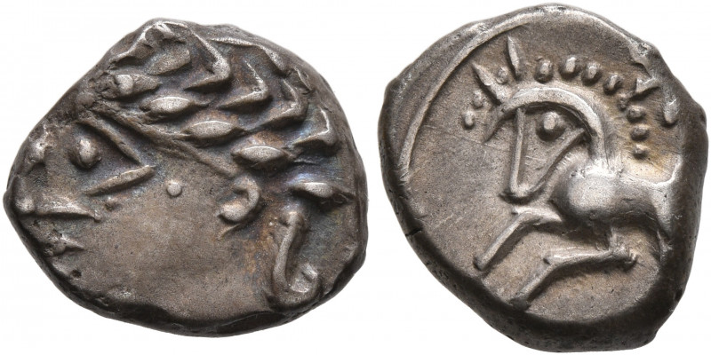 SOUTHERN GAUL. Allobroges. Circa 100-75 BC. Drachm (Silver, 13 mm, 2.36 g, 11 h)...