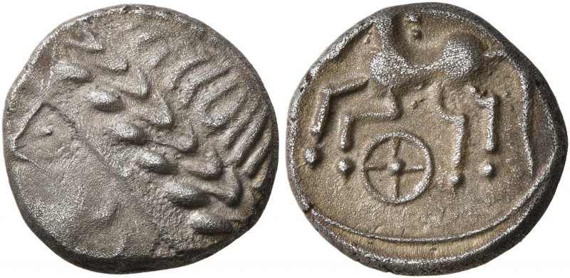 SOUTHERN GAUL. Allobroges. Cn. Pompeius Voluntilus, circa 70-61 BC. Drachm (Silv...