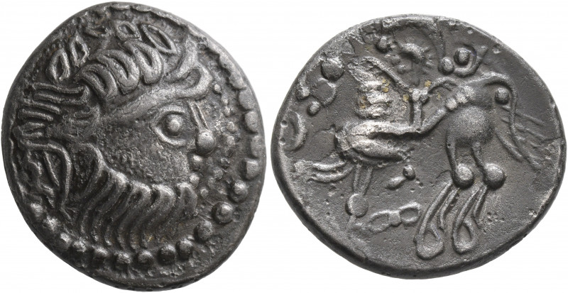 MIDDLE DANUBE. Uncertain tribe. 2nd-1st centuries BC. Tetradrachm (Silver, 24 mm...